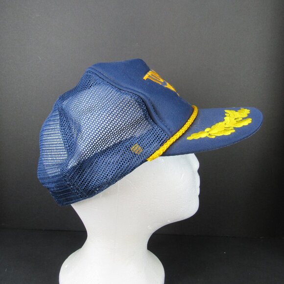 Top Gun Patch Logo w/Scrambled Eggs Men's Black Mesh Back Adj Snapback Cap Hat - Picture 4 of 9